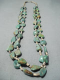 Native American Amazing Santo Domingo Green Turquoise Heishi Sterling Silver Necklace-Nativo Arts