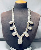 One Of The Most Unique Ever Vintage Native American Navajo Hand Tooled Sterling Silver Necklace-Nativo Arts