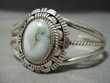 Rare Dry Creek Turquoise Vintage Native American Navajo Sterling Silver Bracelet-Nativo Arts