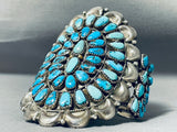 Important Vintage Native American Navajo Turquoise Sterling Silver Shell Bracelet-Nativo Arts