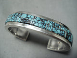 Pat Chee Important Vintage Native American Navajo Spider Turquoise Sterling Silver Bracelet-Nativo Arts