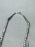 Squash Naja Vintage Native American Navajo Turquoise Sterling Silver Squash Blossom Necklace-Nativo Arts