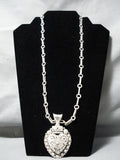 Heavy Important Vintage Native American Navajo Ben Begaye Sterling Silver Necklace-Nativo Arts