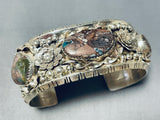 Very Rare Native American Navajo Boulder Turquoise Sterling Silver Bracelet-Nativo Arts