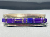 One Of The Most Unique Vintage Amethyst Sterling Silver Inlay Bracelet-Nativo Arts