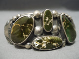 Important Verdy Jake Damale Turquoise Vintage Native American Navajo Sterling Silver Bracelet-Nativo Arts