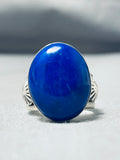 Superb Important (d) Native American Navajo Lapis Sterling Silver Ben Begaye Ring-Nativo Arts