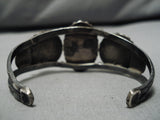 Early 1900's Vintage Native American Navajo Repoussed Sterling Silver Bracelet Old-Nativo Arts