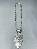 Ben Begaye (d) Vintage Native American Navajo Sterling Silver Arrowhead Necklace-Nativo Arts