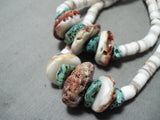 Native American Extraordinary Santo Domingo Turquoise Spiny Shell Jacla Necklace-Nativo Arts