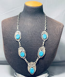 Important Best Ben Begaye (D.) Vintage Native American Navajo Turquoise Sterling Silver Necklace-Nativo Arts