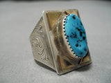 Incredible!! Vintage Navajo Turquoise Sterling Silver Native American Ring-Nativo Arts