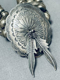 One Of The Most Intricate Vintage Choker Native American Navajo Sterling Silver Necklace-Nativo Arts