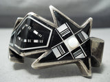 Native American Very Important Vintage Yaqui Danny Romero Opal Sterling Silver Inlay Bracelet-Nativo Arts