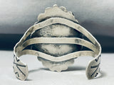 One Of The Best Vintage Native American Navajo Snowflake Obsidian Sterling Silver Bracelet-Nativo Arts