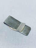 Exquisite Vintage Native American Navajo Turquoise Inlay Sterling Silver Money Clip-Nativo Arts