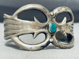 Ornate Vintage Native American Navajo Royston Turquoise Sterling Silver Bracelet-Nativo Arts