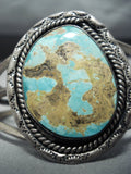 Incredible Vintage Native American Navajo Royston Turquoise Sterling Silver Bracelet-Nativo Arts