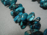 Chunky And Large Spiderweb Turquoise Vintage Native American Navajo Necklace Old-Nativo Arts