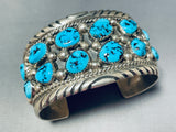 Important Mens Vintage Native American Navajo Tom Moore Turquoise Sterling Silver Bracelet-Nativo Arts