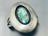 Museum Quality Vintage Native American Navajo Carico Lake Turquoise Sterling Silver Bracelet-Nativo Arts