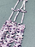Native American Very Rare Santo Domingo Purple Shell Fetish Sterling Silver Necklace-Nativo Arts
