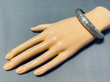 Tremendous Vintage Native American Navajo Sterling Silver Bangle Bracelet-Nativo Arts