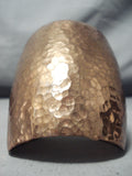 Fabulous Huge Navajo Native American Copper Hammered Cuff-Nativo Arts