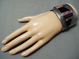 Jackson Woolsey Vintage Native American Navajo Sugulite Sterling Silver Bracelet Old-Nativo Arts