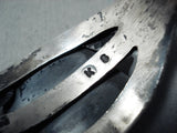 Vivid Kirk Smith Vintage Native American Navajo Carico Turquoise Sterling Silver Bracelet-Nativo Arts