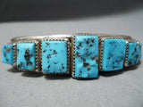 Striking Vintage Navajo Sleeping Beauty Turquoise Bracelet Native American-Nativo Arts