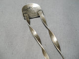 Marvelous Vintage Native American Navajo Turquoisd Sterling Silver Hair Barrette Old-Nativo Arts