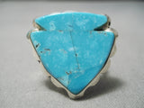 Amazing Vintage Turquoise Arrowhead Sterling Silver Native American Ring-Nativo Arts