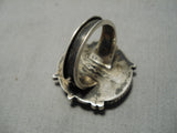 One Of The Best Vintage Native American Navajo Blue Diamond Turquoise Sterling Silver Ring Old-Nativo Arts
