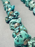 285 Gram Chunky Turquoise Vintage Native American Navajo Sterling Silver Necklace-Nativo Arts