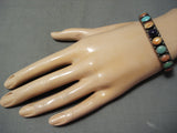 Native American Important Vintage Leo Feeney Turquoise Sterling Silver Bracelet-Nativo Arts