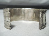 Detailed Intricate Vintage Native American Navajo Sterling Silver Geomtric Bracelet-Nativo Arts