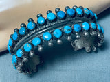 Museum Early Vintage Native American Navajo Turquoise Sterling Silver Bracelet-Nativo Arts
