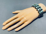 Very Important Vintage Native American Navajo Kee Joe Benally Turquoise Sterling Silver Bracelet-Nativo Arts