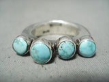 Advanced Workmanship Vintage Native American Navajo Careico Lake Turquoise Sterling Silver Ring-Nativo Arts