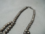 To Die For! Vintage Native American Navajo Turquoise Sterling Silver Squash Blossom Necklace-Nativo Arts