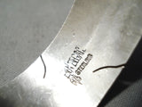 Detailed Feather!! Native American Navajo Intricate Sterling Silver Bracelet Cuff-Nativo Arts