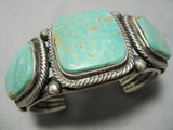 One Of Best Vintage Native American Navajo Martinez Royston Turquoise Sterling Silver Bracelet-Nativo Arts