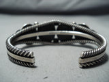 Jeffrey Mutte Native American Navajo Villa Grove Turquoise Sterling Silver Bracelet-Nativo Arts