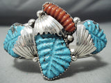 Magnificent Zuni Turquoise Sterling Silver Bracelet Native American-Nativo Arts