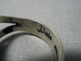 Important Jeanette Dale Native American Navajo Royston Turquoise Sterling Silver Ring-Nativo Arts