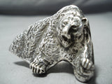 Unbelievable Navajo Sterling Silver Ring Grizzly Native American-Nativo Arts