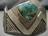 Important Zuni Native American Royston Turquoise Sterling Silver Bracelet-Nativo Arts