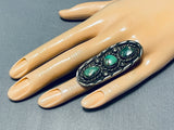Incredible Vintage Native American Navajo Cerrillos & Royston Turquoise Sterling Silver Ring-Nativo Arts