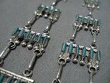 Fabulous Vintage Native American Zuni Turquoise Sterling Silver Naitve American Earrings Old-Nativo Arts